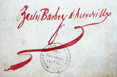 Manche No. 087, Musee de St Sauveur le Viscount, Signature by Jules Barbey d